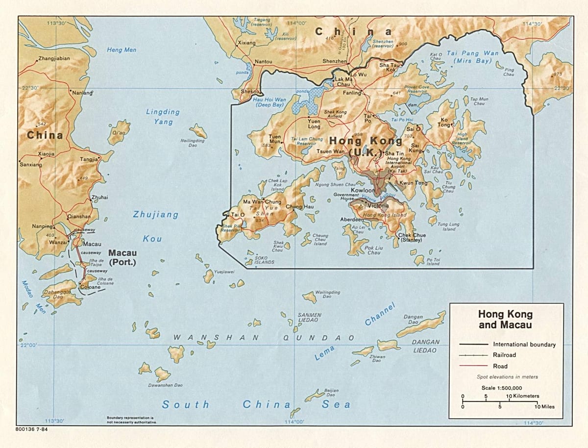 mapa de la barra de Macao