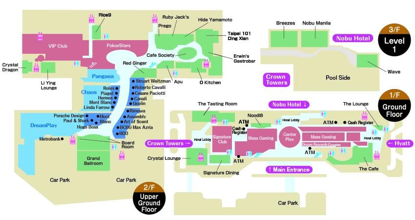 mapa de la ciudad de los sueños de Macao