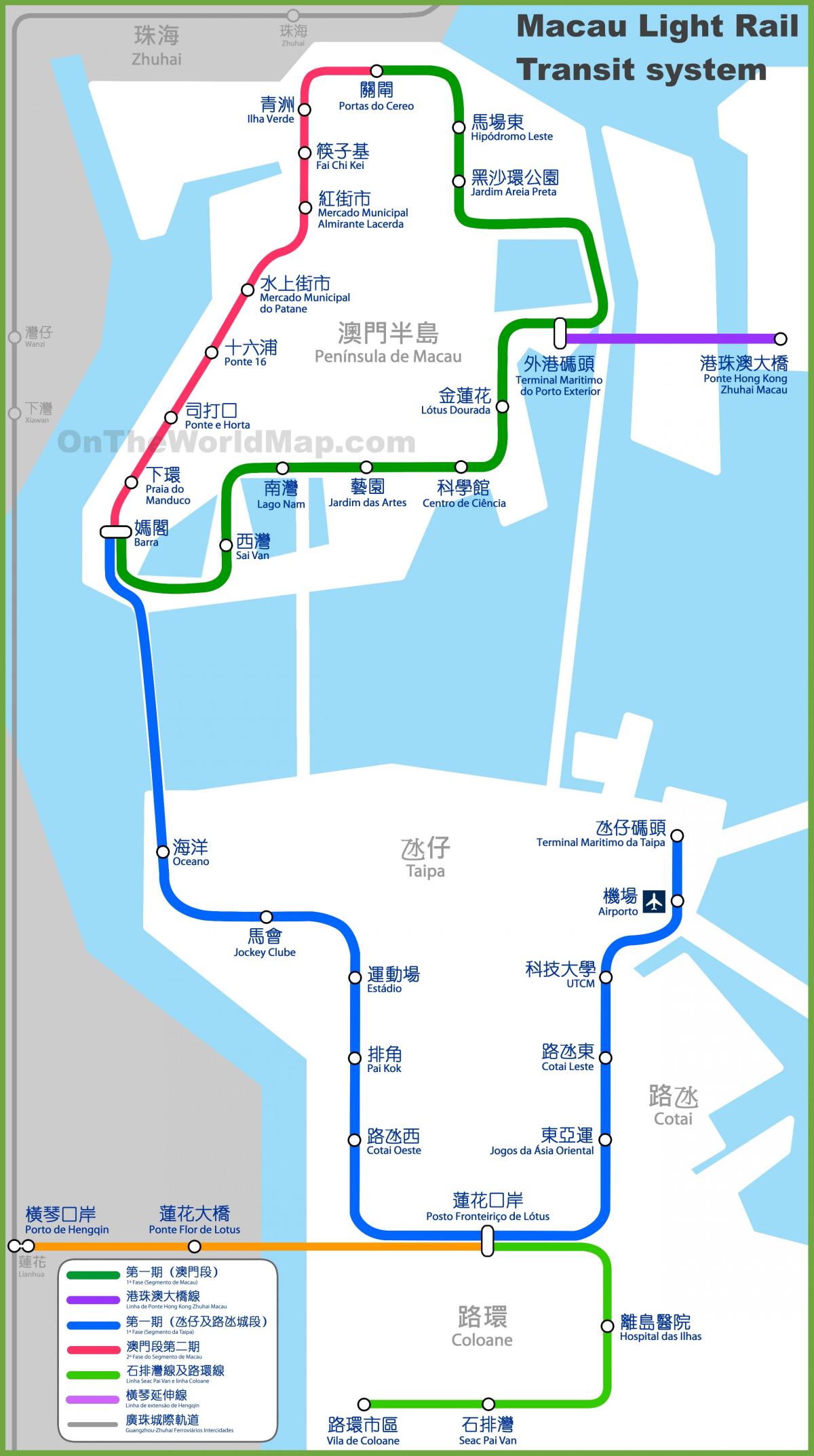 Macao mtr mapa