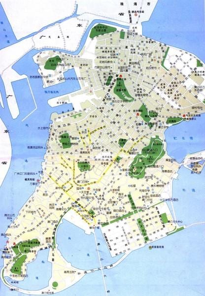 mapa de Macao de la calle