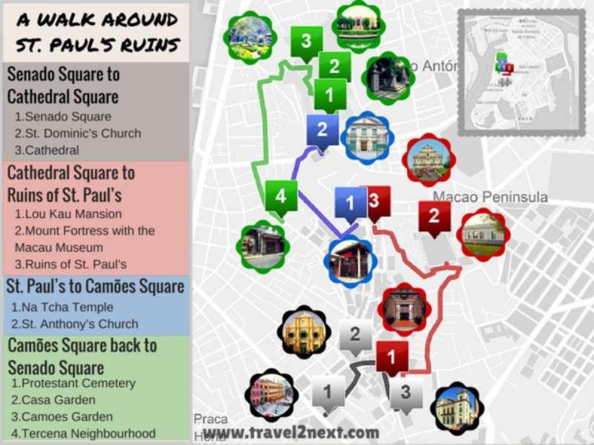Macao caminar mapa