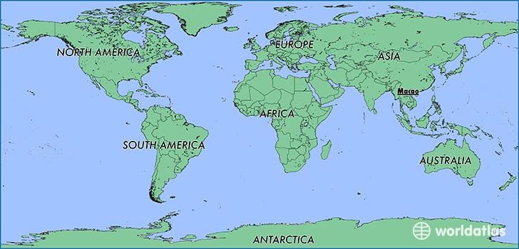 mapa de Macao ubicación en el mundo