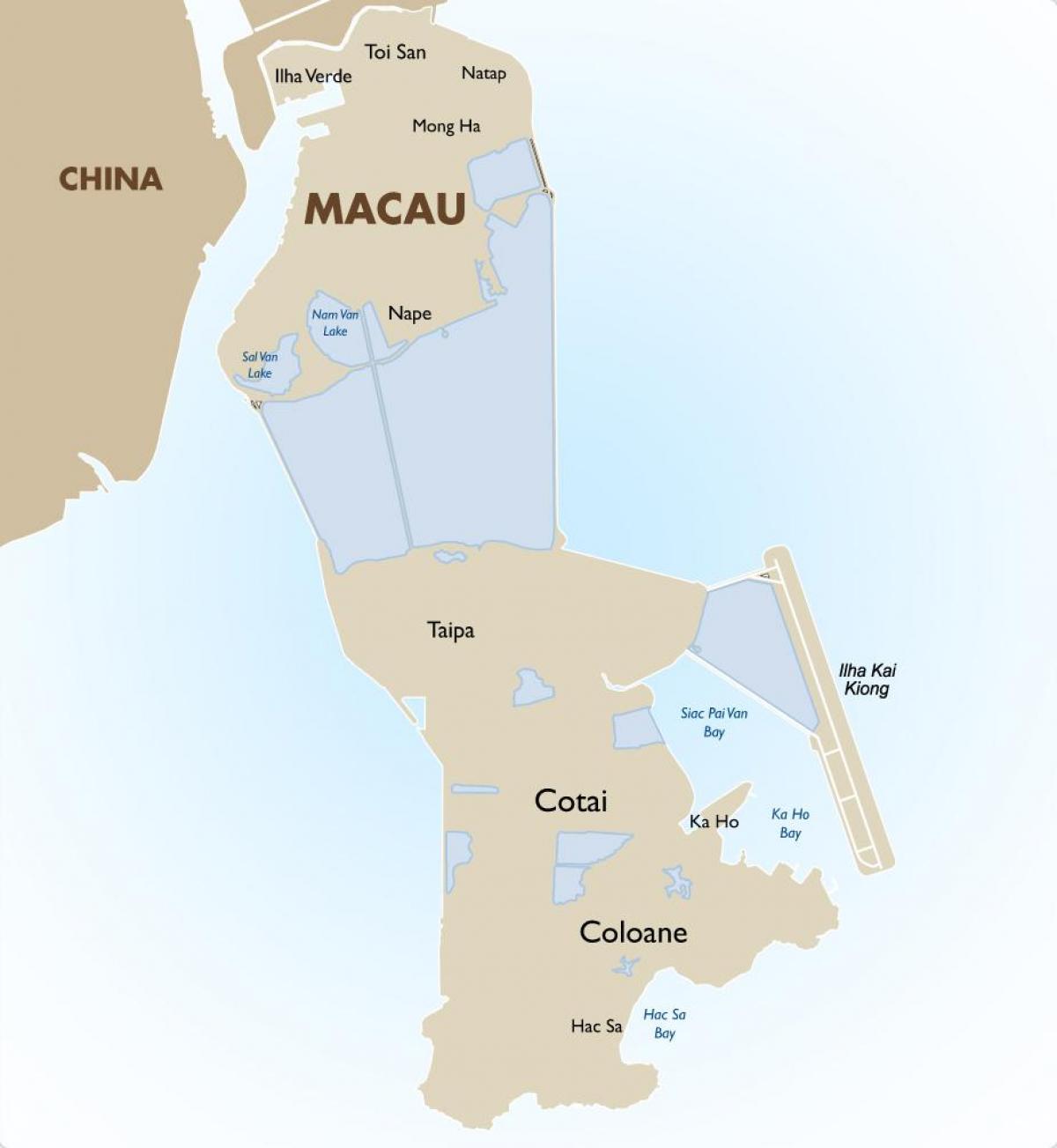 mapa de la nuca de Macao