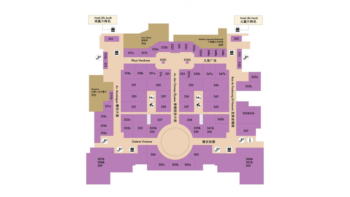 mapa de la parisina Macao
