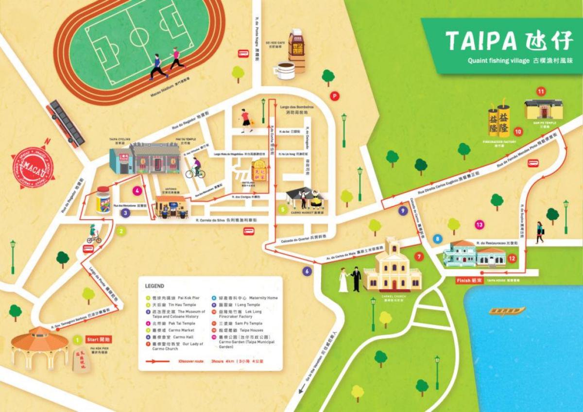 mapa de taipa mapa del pueblo
