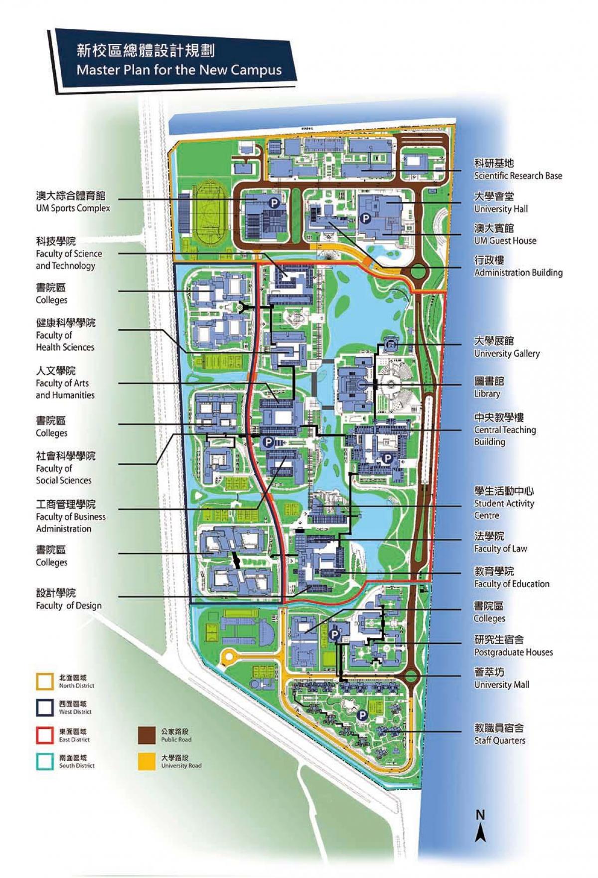 universidad de Macao mapa