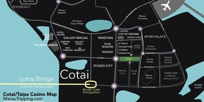 Mapa de cotai de Macao