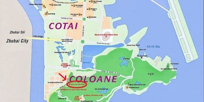 Mapa de ferry de Macao 