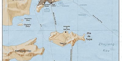 Mapa de Macao de la ciudad vieja