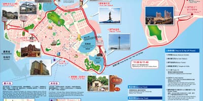 Mapa de Macao lugares de interés turístico