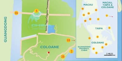 Mapa de la isla de Macao
