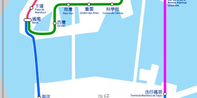 Mapa de Macao tren