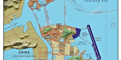 Macao país en el mapa del mundo