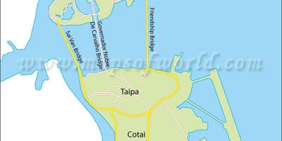 Macao mapa de la peninsula