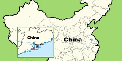 Macao mapa de asia
