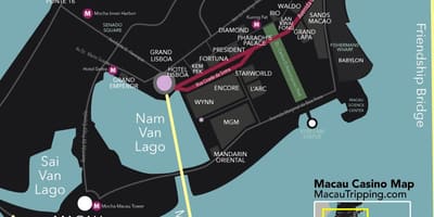 Los Casinos de Macao mapa